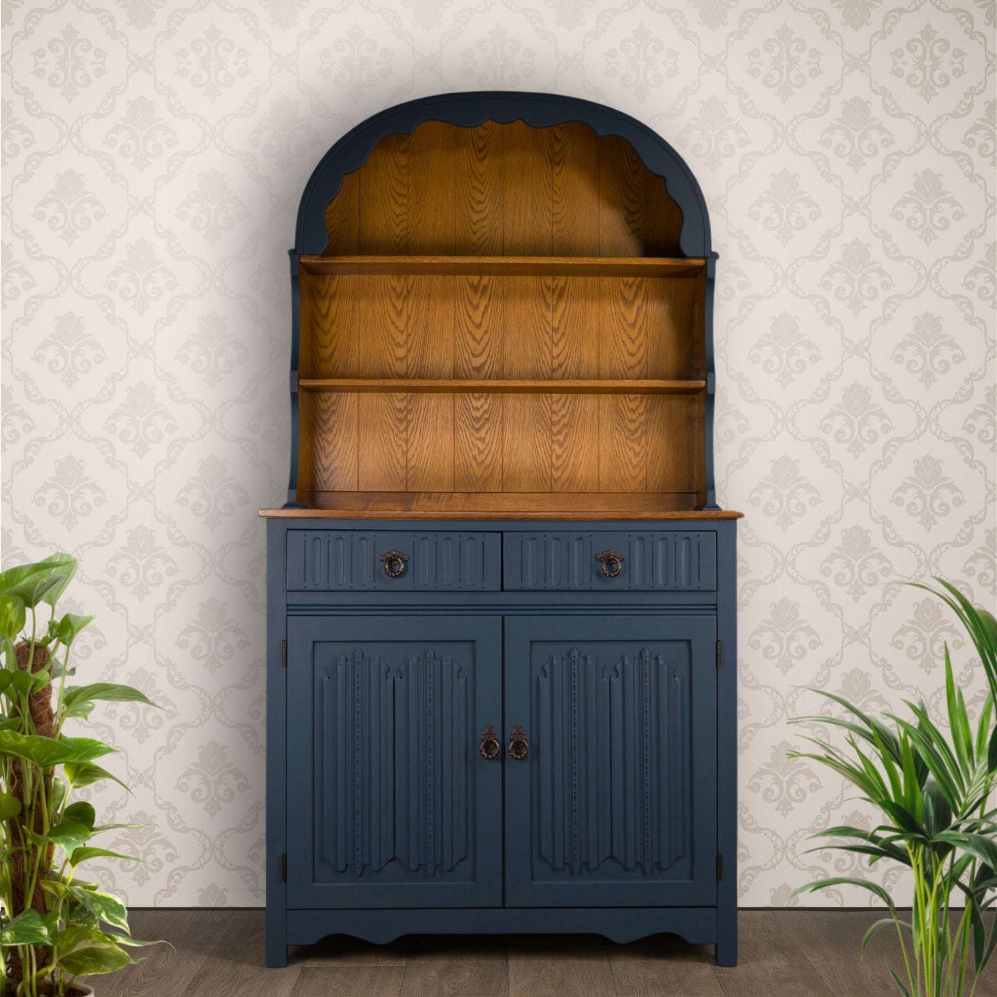 Solid Oak Vintage Upcycled Kitchen Dutch Dresser