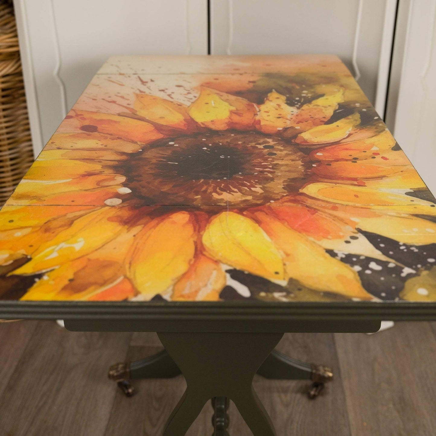Upcycled Regency Style Drop Leaf Side Table