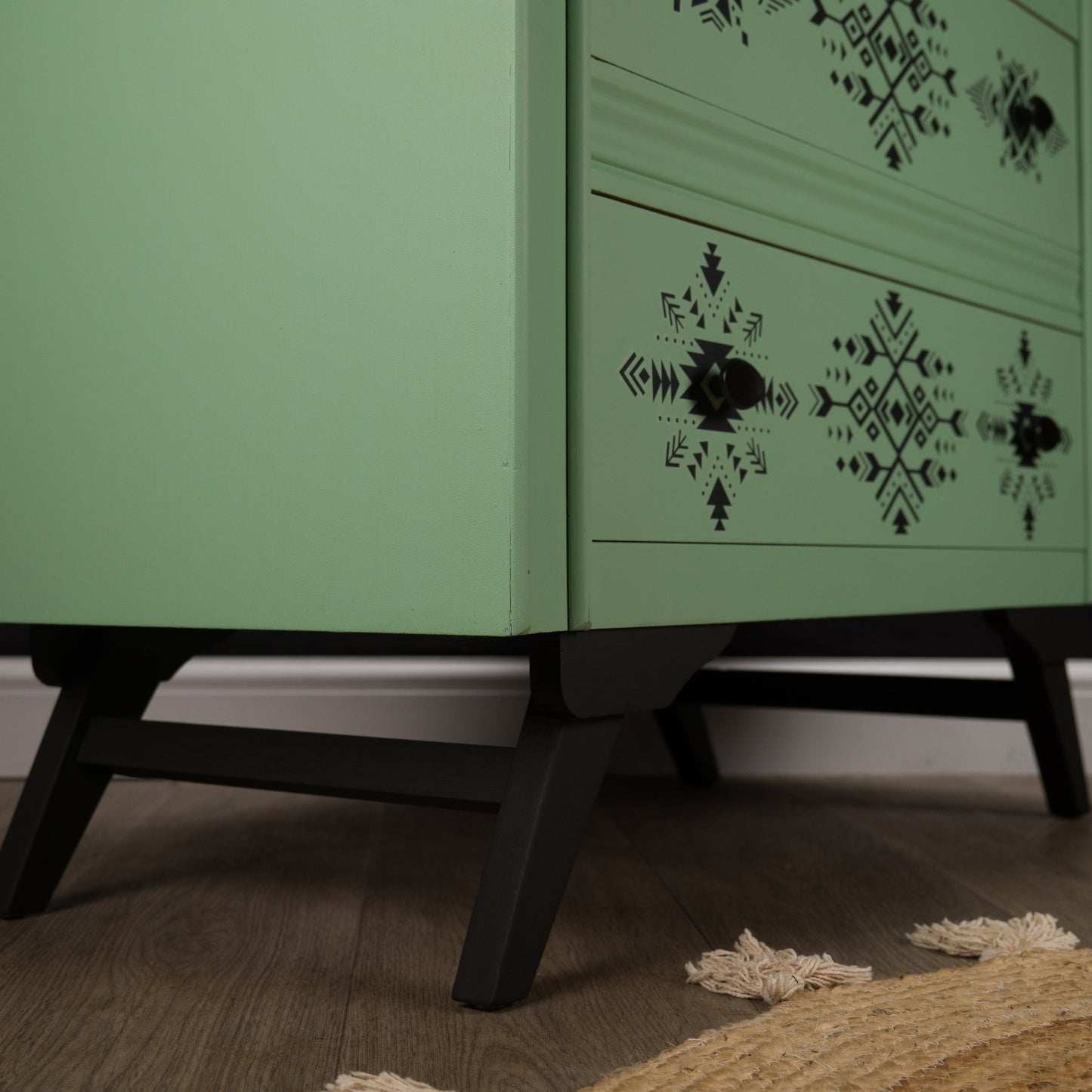 Vintage Upcycled MCM Mid Century Chest of Drawers