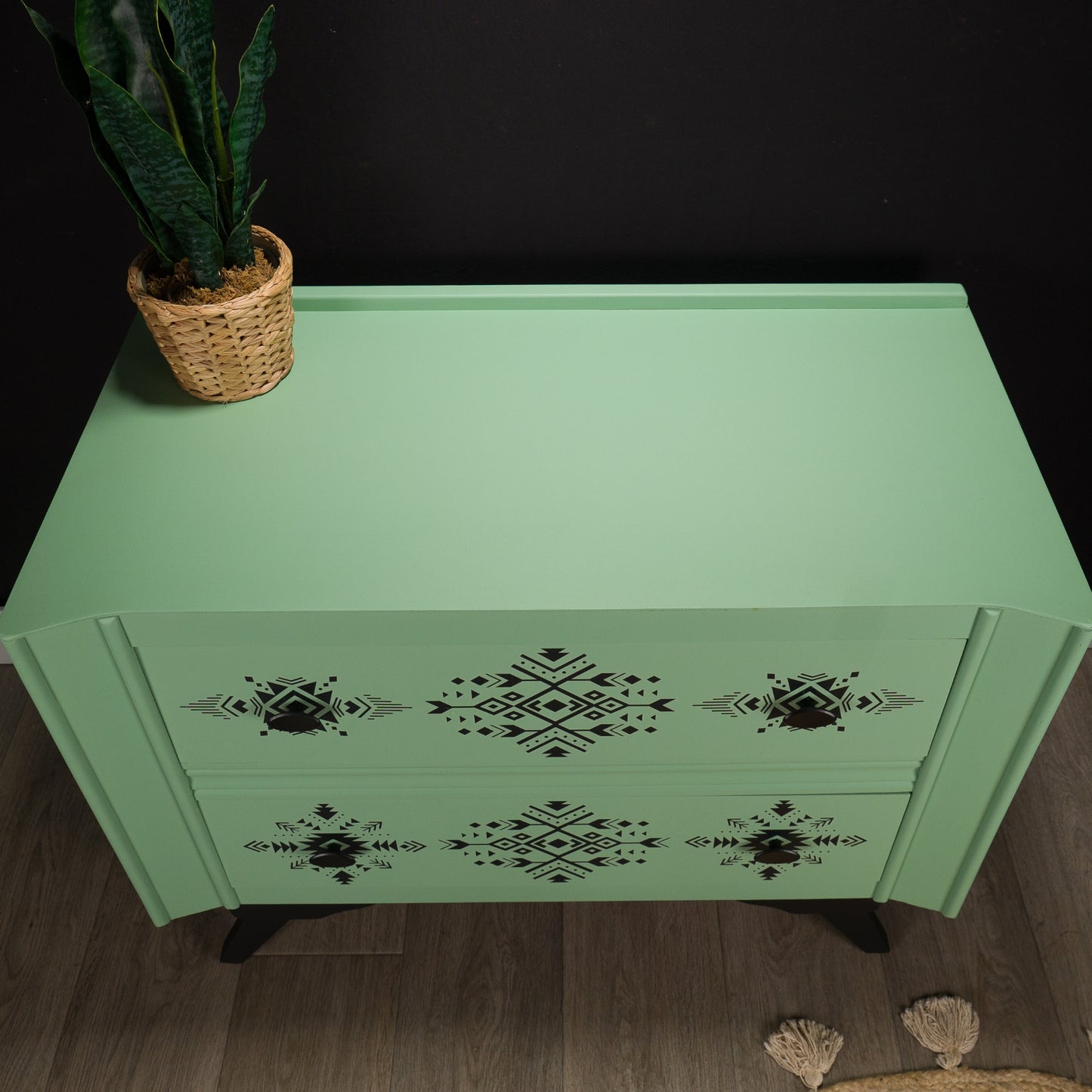 Vintage Upcycled MCM Mid Century Chest of Drawers