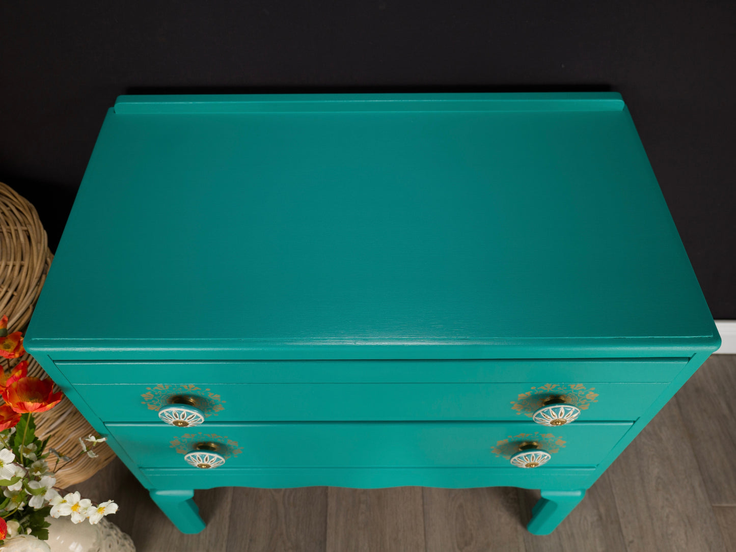 Vintage Upcycled Nesting Tables