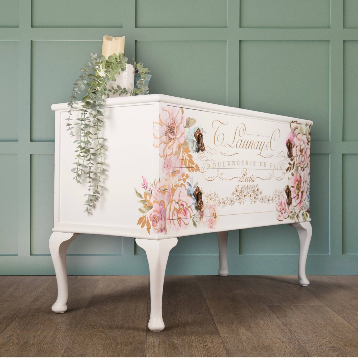 Vintage Upcycled White Chest of Drawers