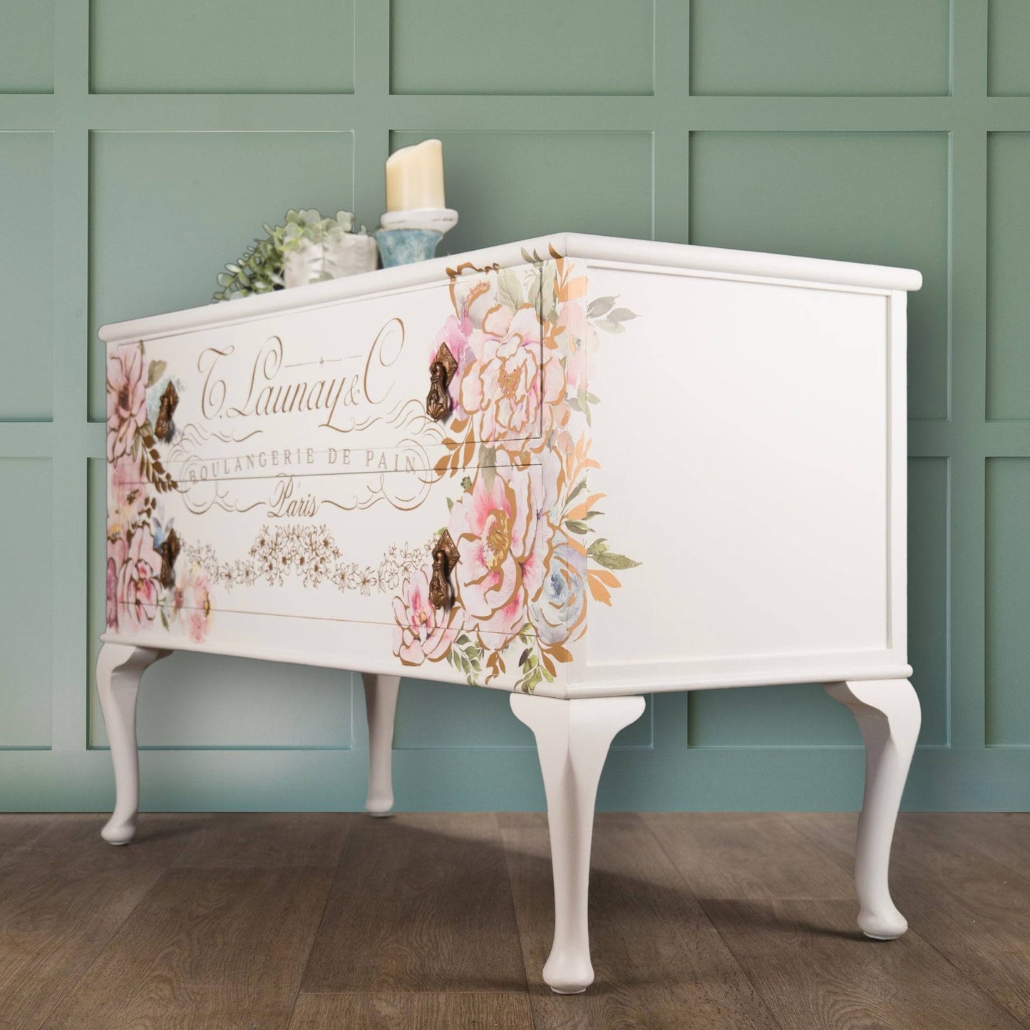 Vintage Upcycled White Chest of Drawers
