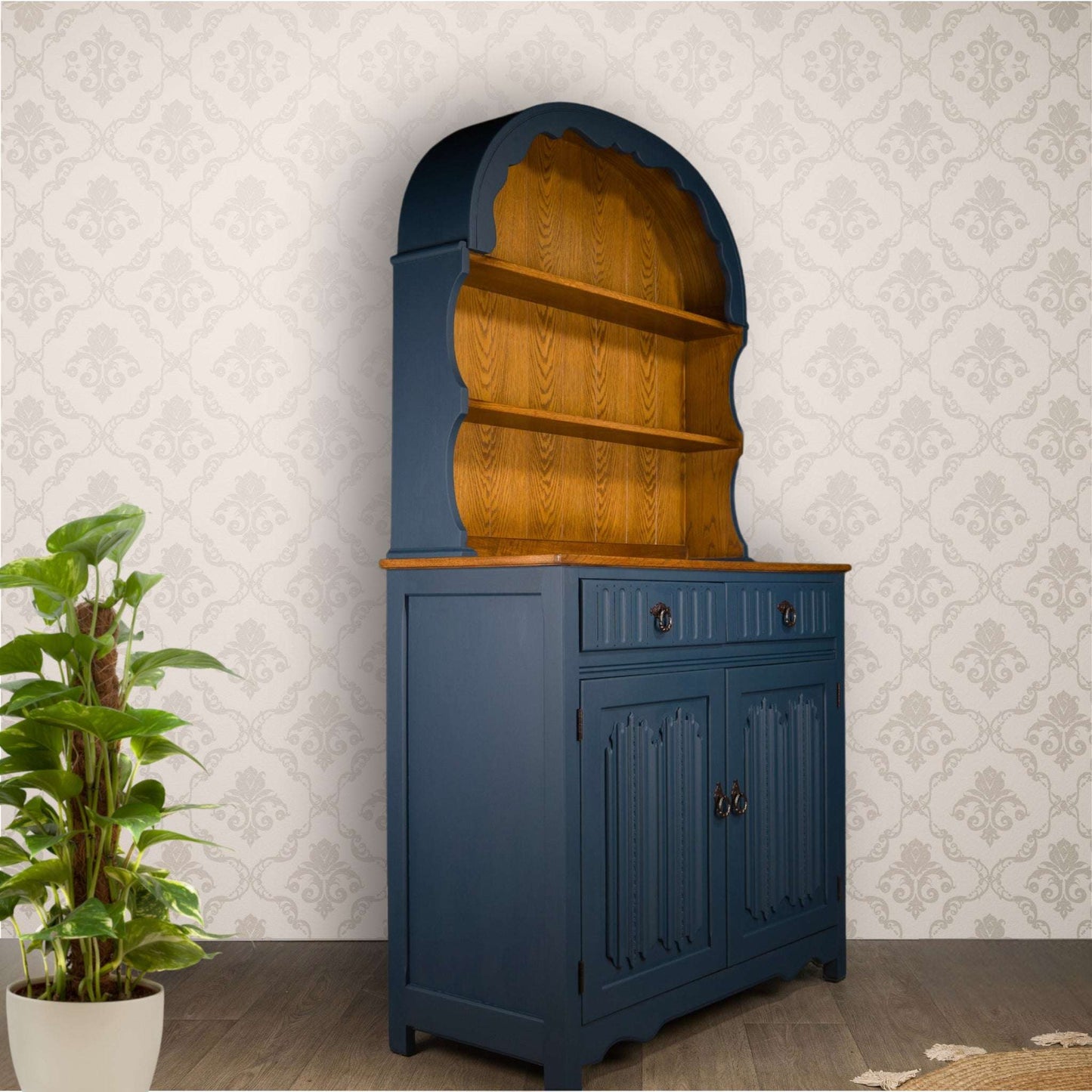 Solid Oak Vintage Upcycled Kitchen Dutch Dresser