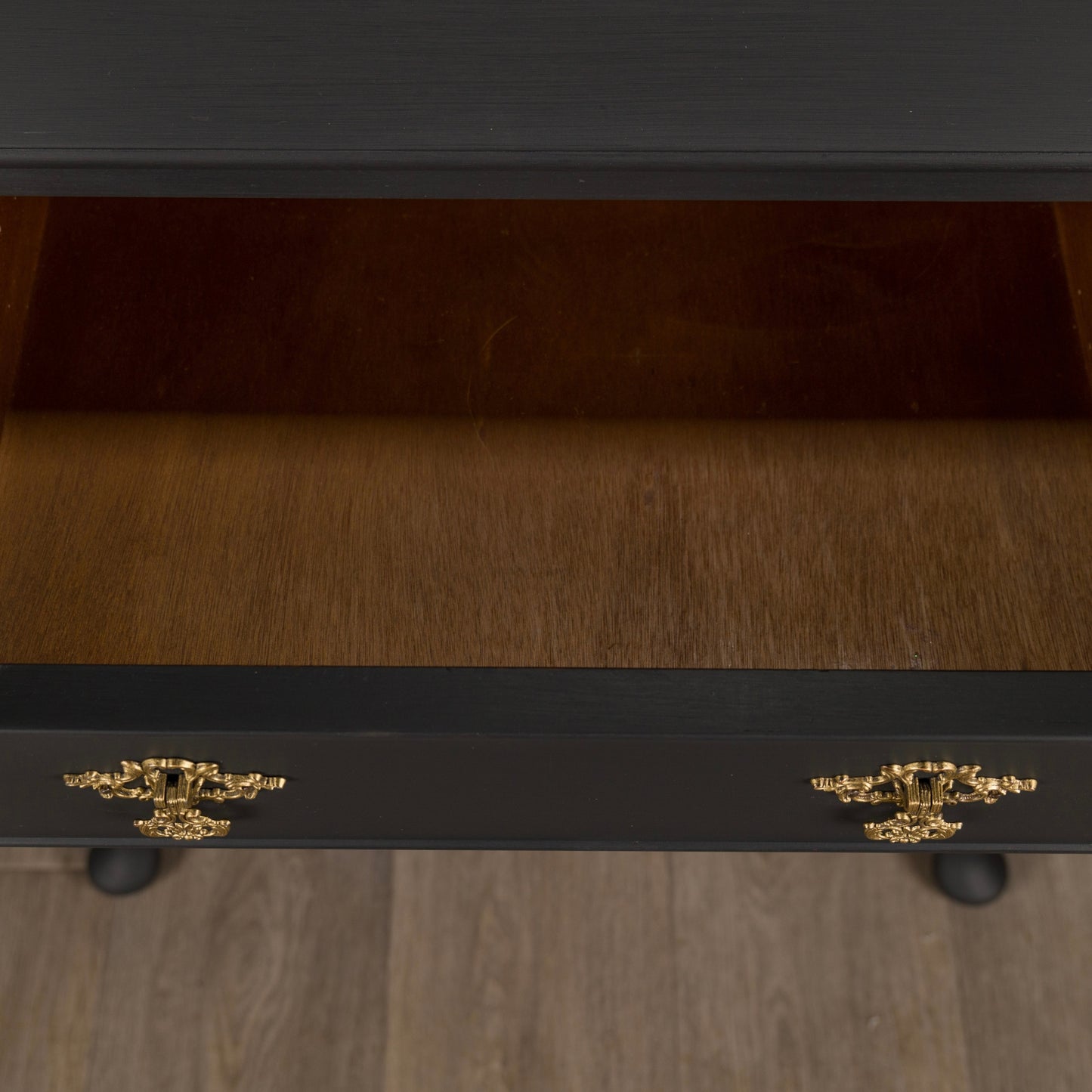 Vintage Aqua Lebus Oak Chest of Drawers