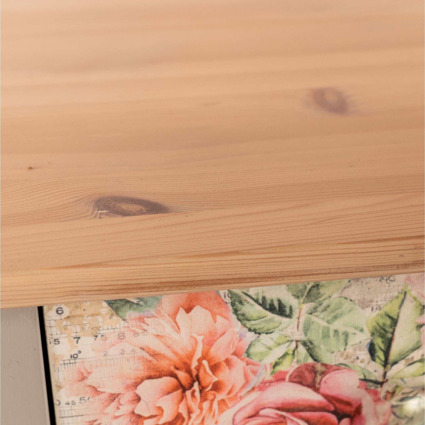 Vintage Pine Decoupage Console Table