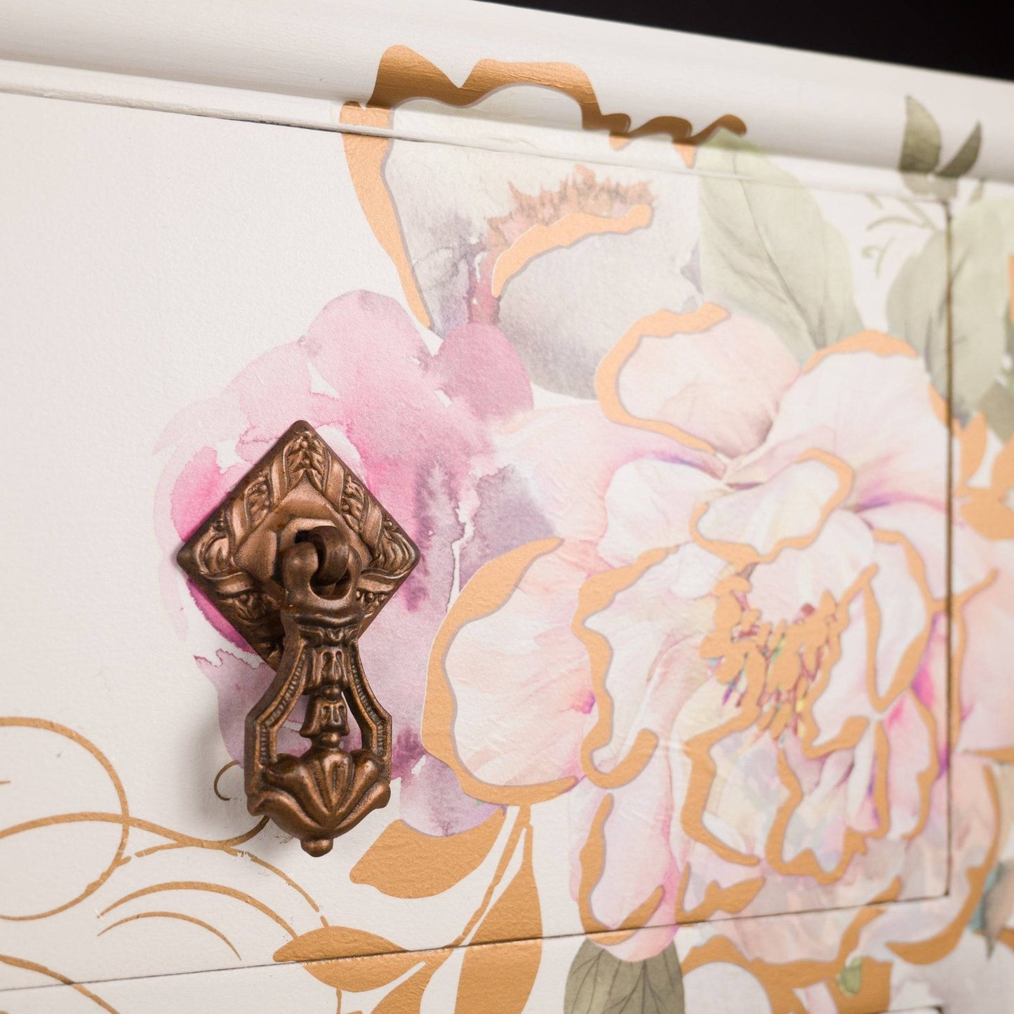 Vintage Upcycled White Chest of Drawers
