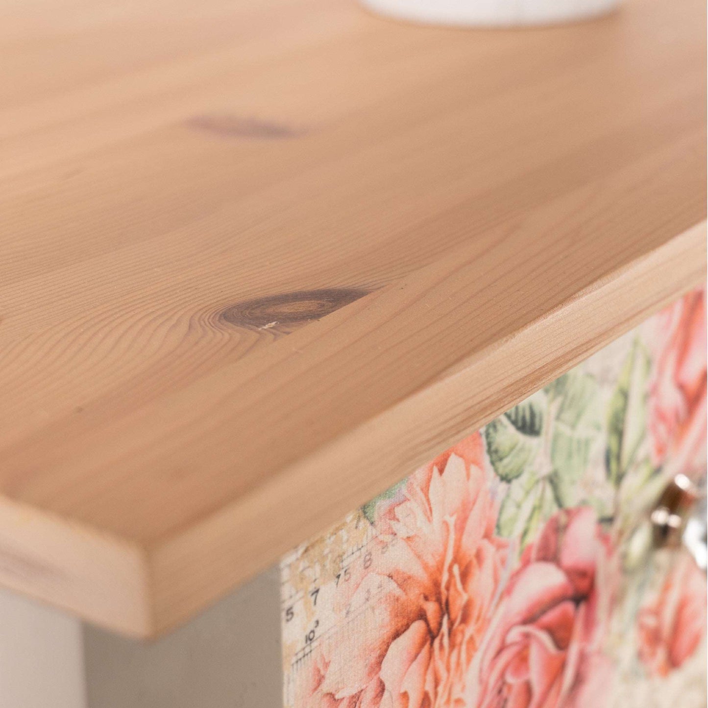 Vintage Pine Decoupage Console Table