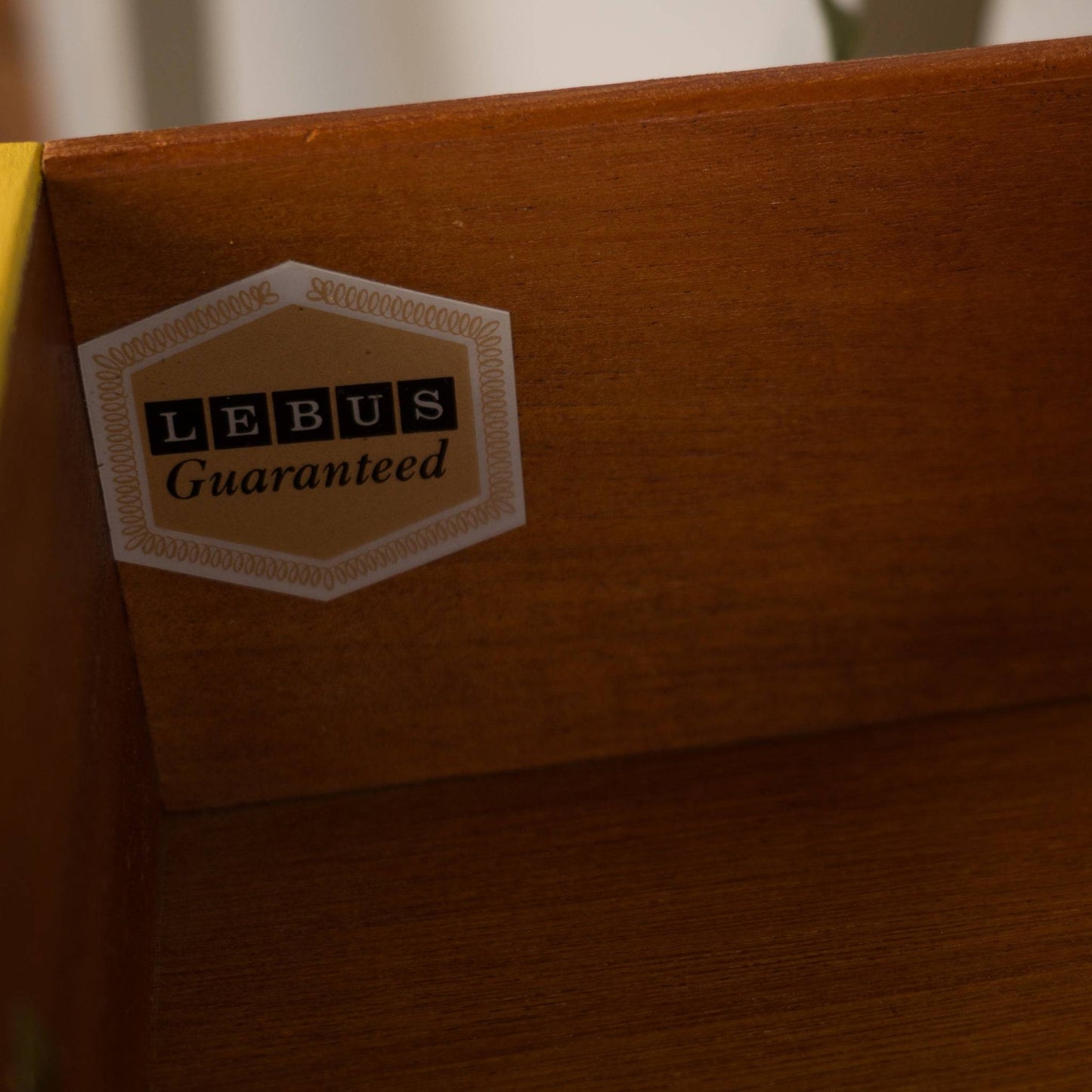 Vintage Upcycled Lebus Small Yellow Chest of Drawers