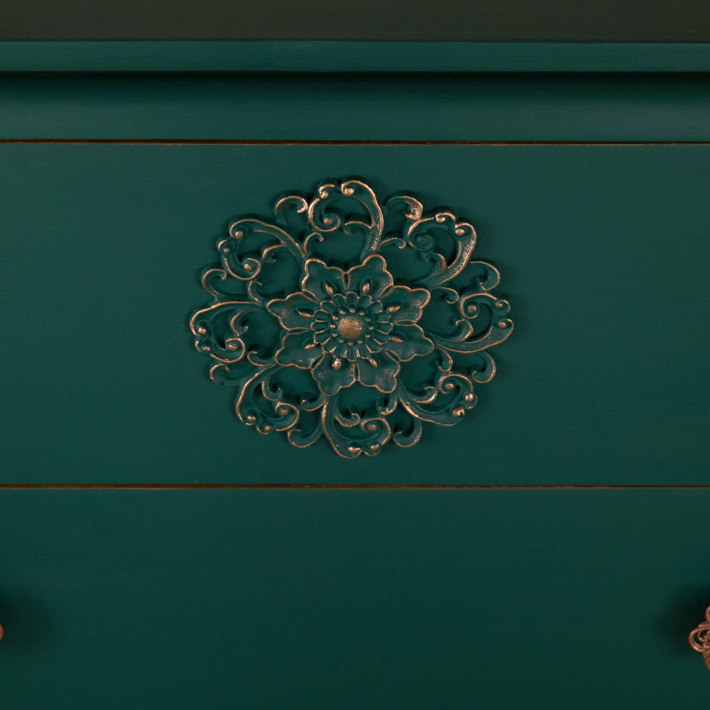 Emerald Forest Chest of Drawers – Vintage Upcycled Beauty with Tropical Lined Drawers
