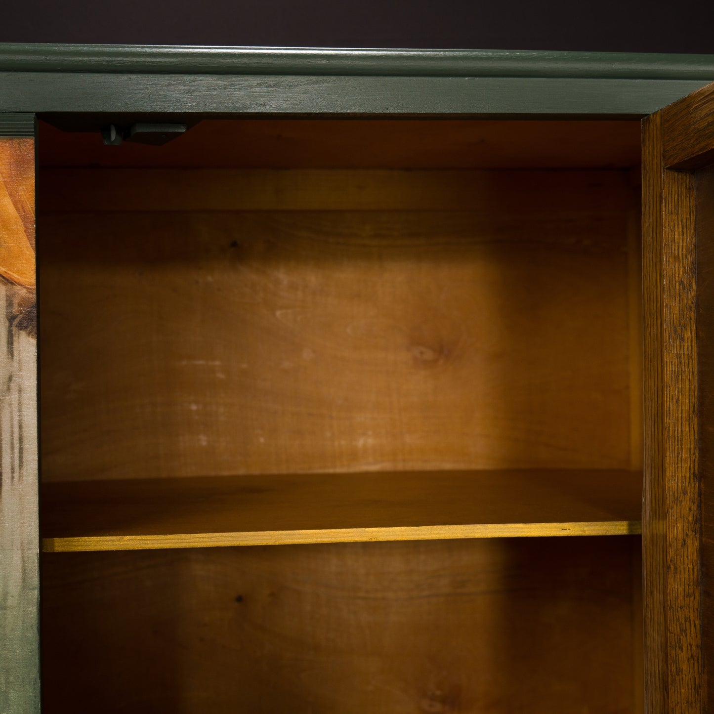 Upcycled Vintage Oak Decoupage Cabinet