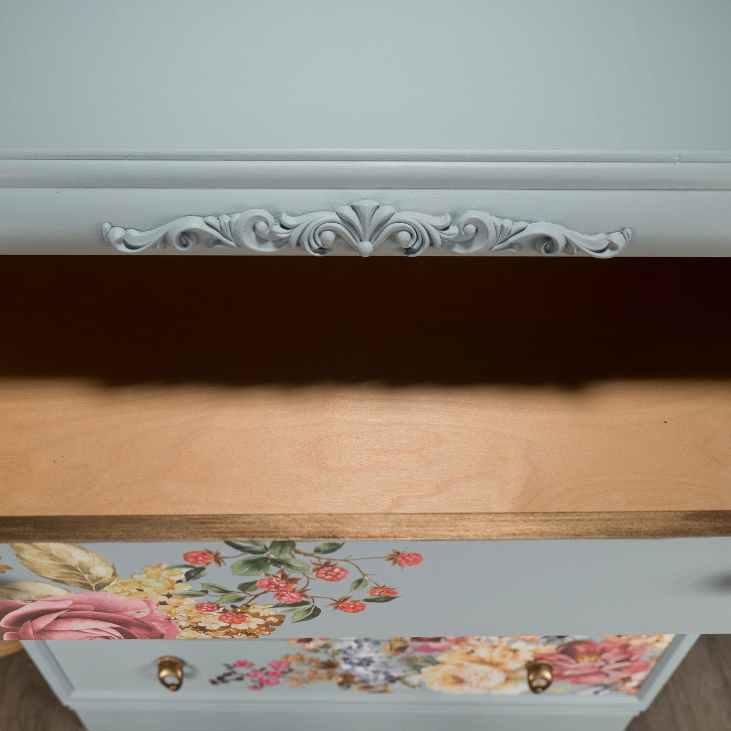 Vintage Upcycled B&E Oak Chest of Drawers