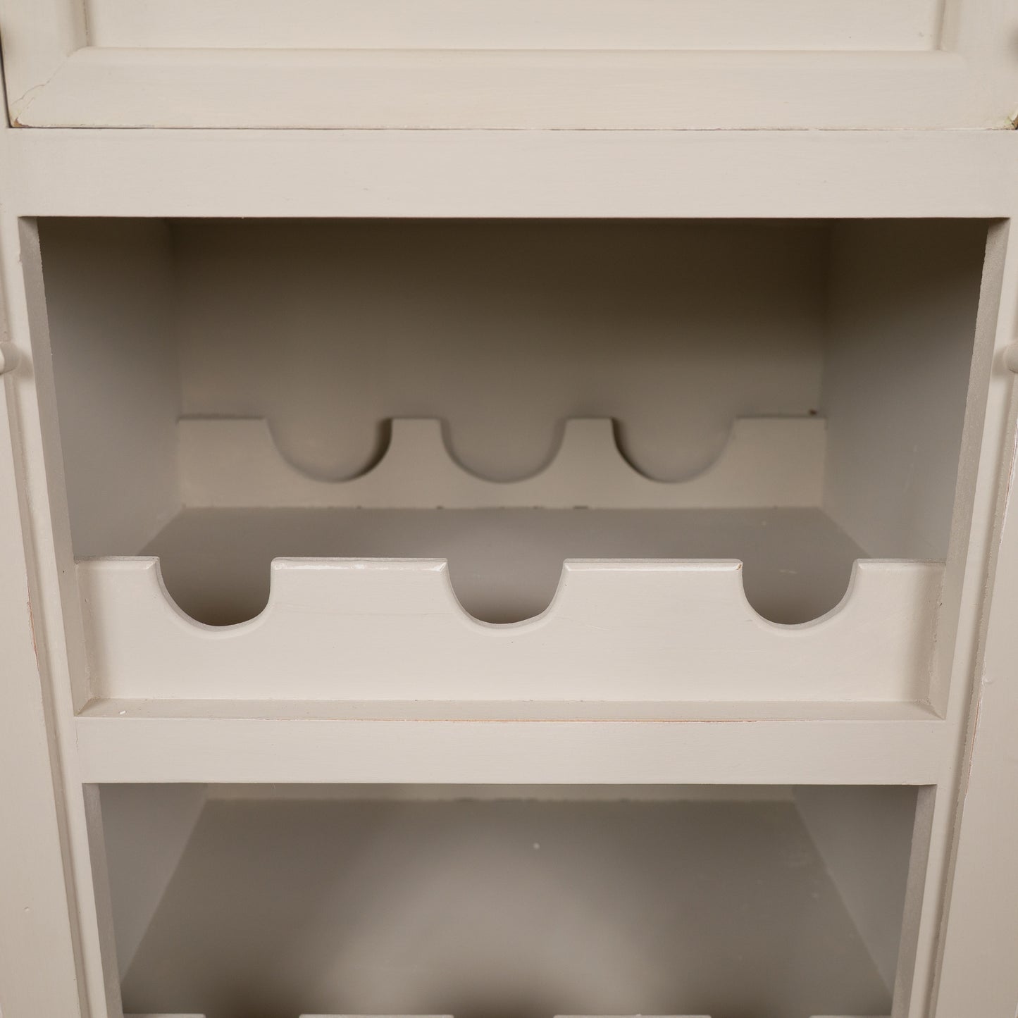 Upcycled Vintage Wine Rack Cabinet | Neutral Café Style Painted Furniture