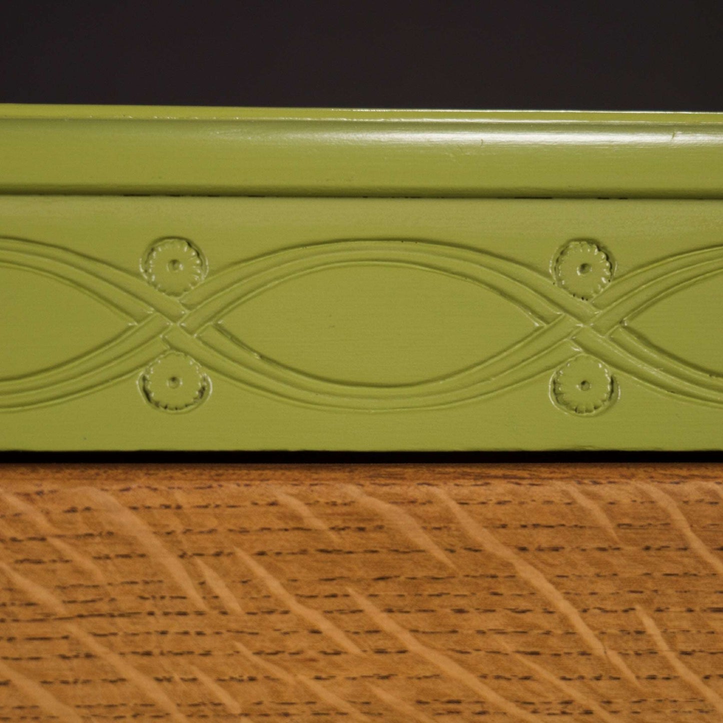 Vintage MCM Green Painted Lebus Chest of Drawers