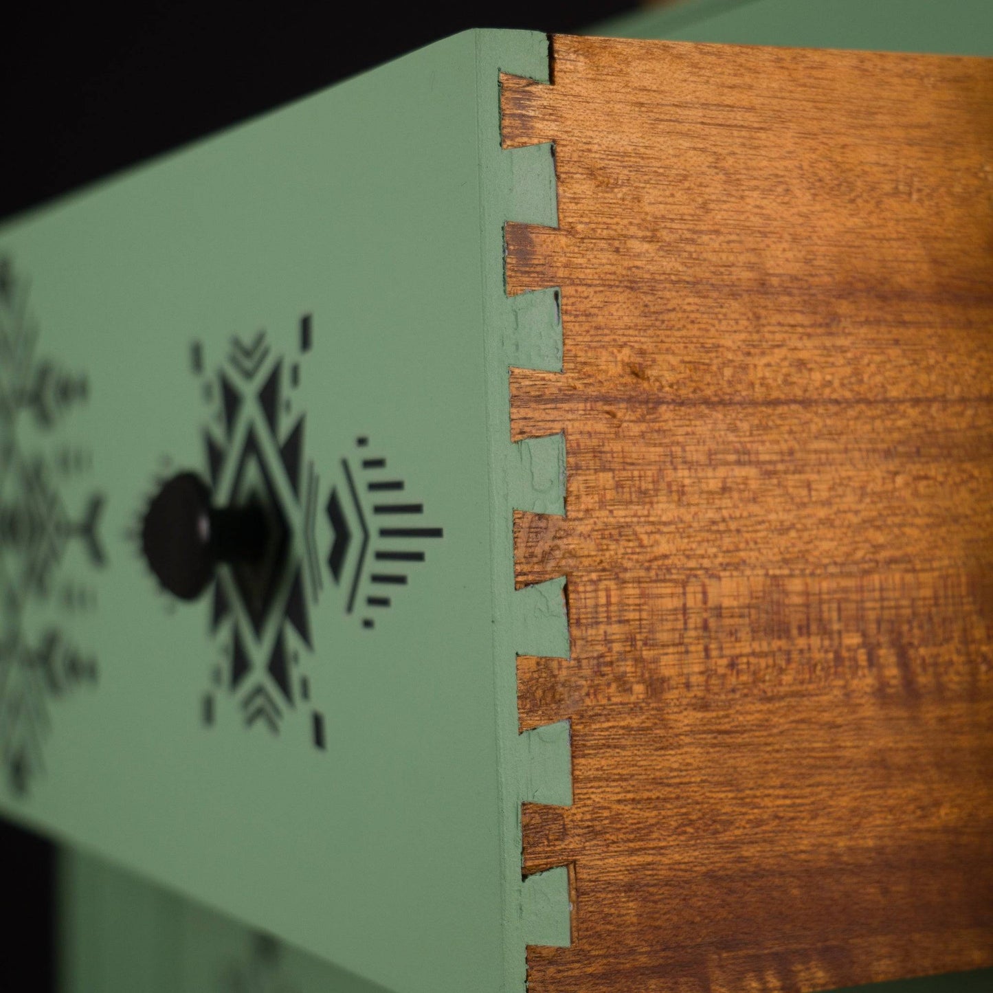 Vintage Upcycled MCM Mid Century Chest of Drawers