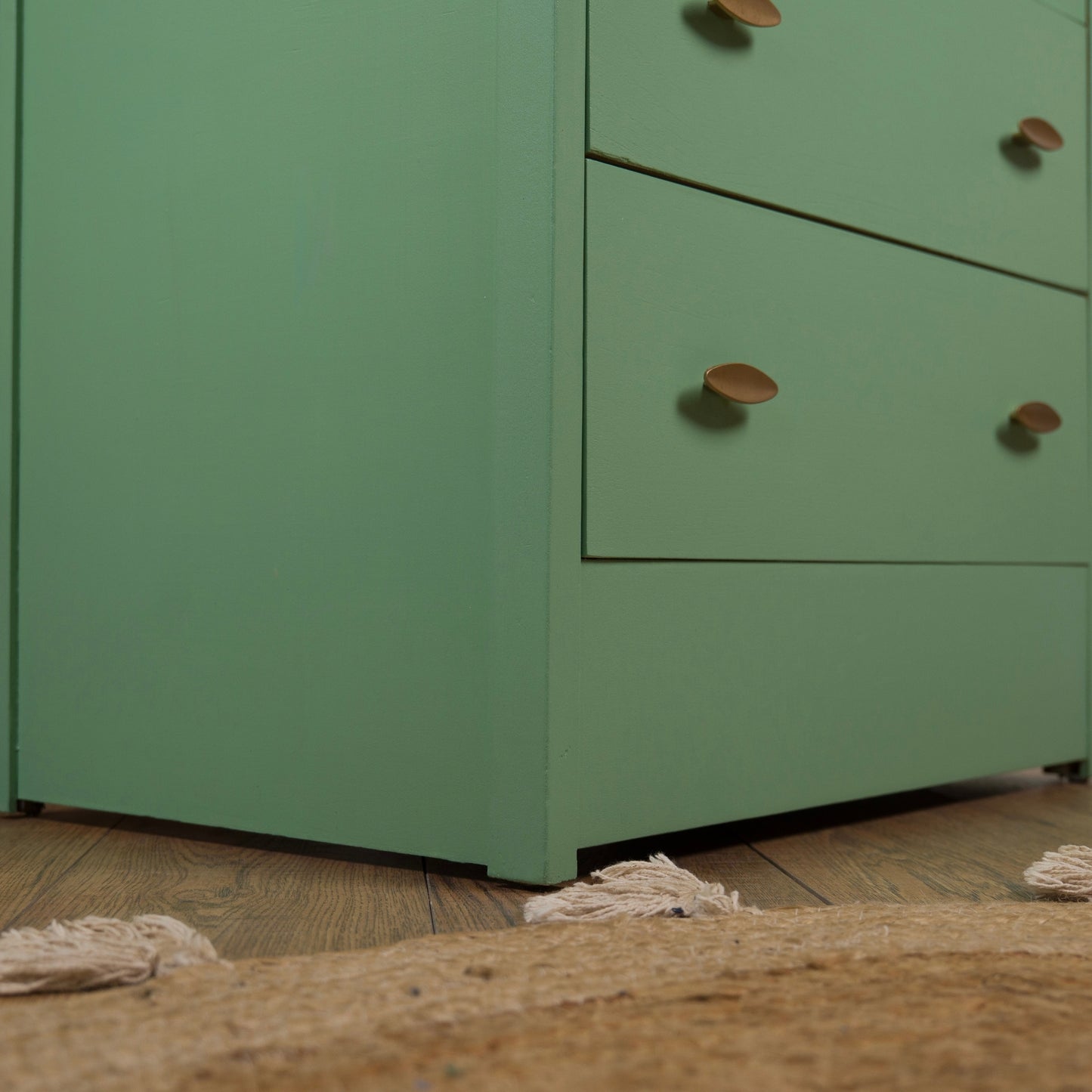 Hand-Painted Vintage Chest of Drawers | Mint Green & Floral Design | Upcycled Furniture
