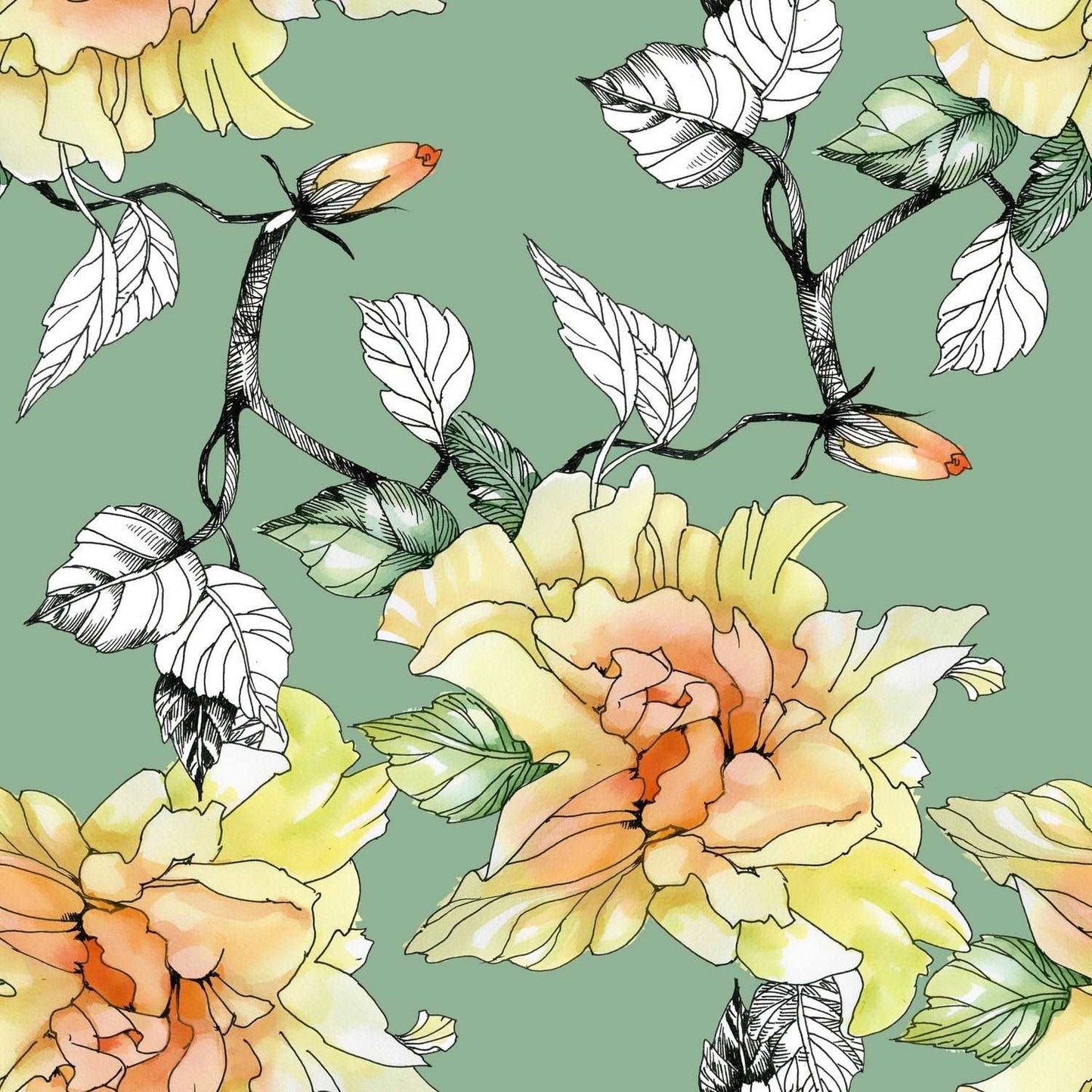 Pastel Florals (Pack of 3 Sheets)
