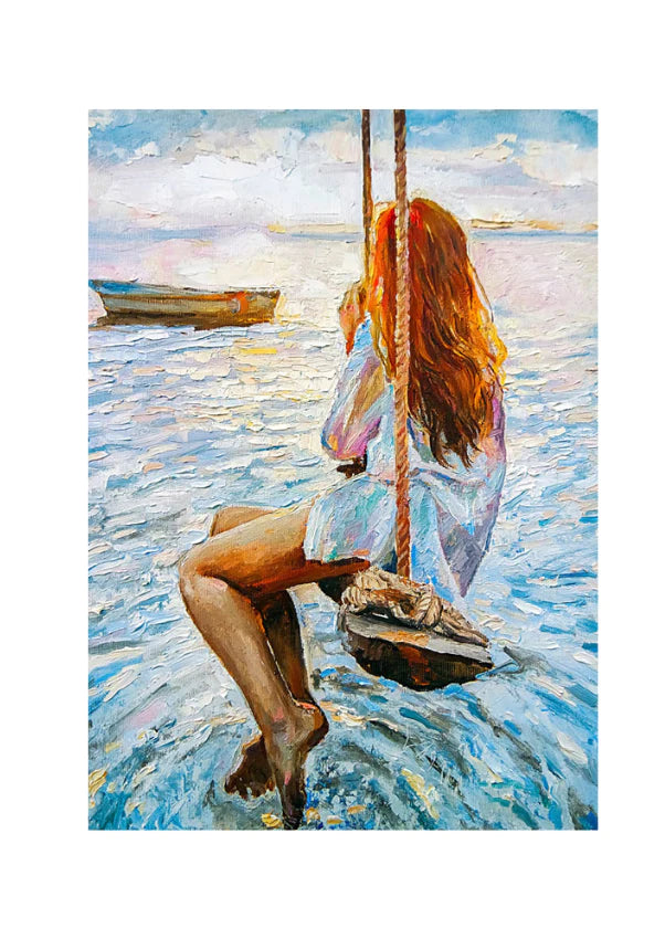 Mint by Michelle Decoupage Paper - Girl on a Swing