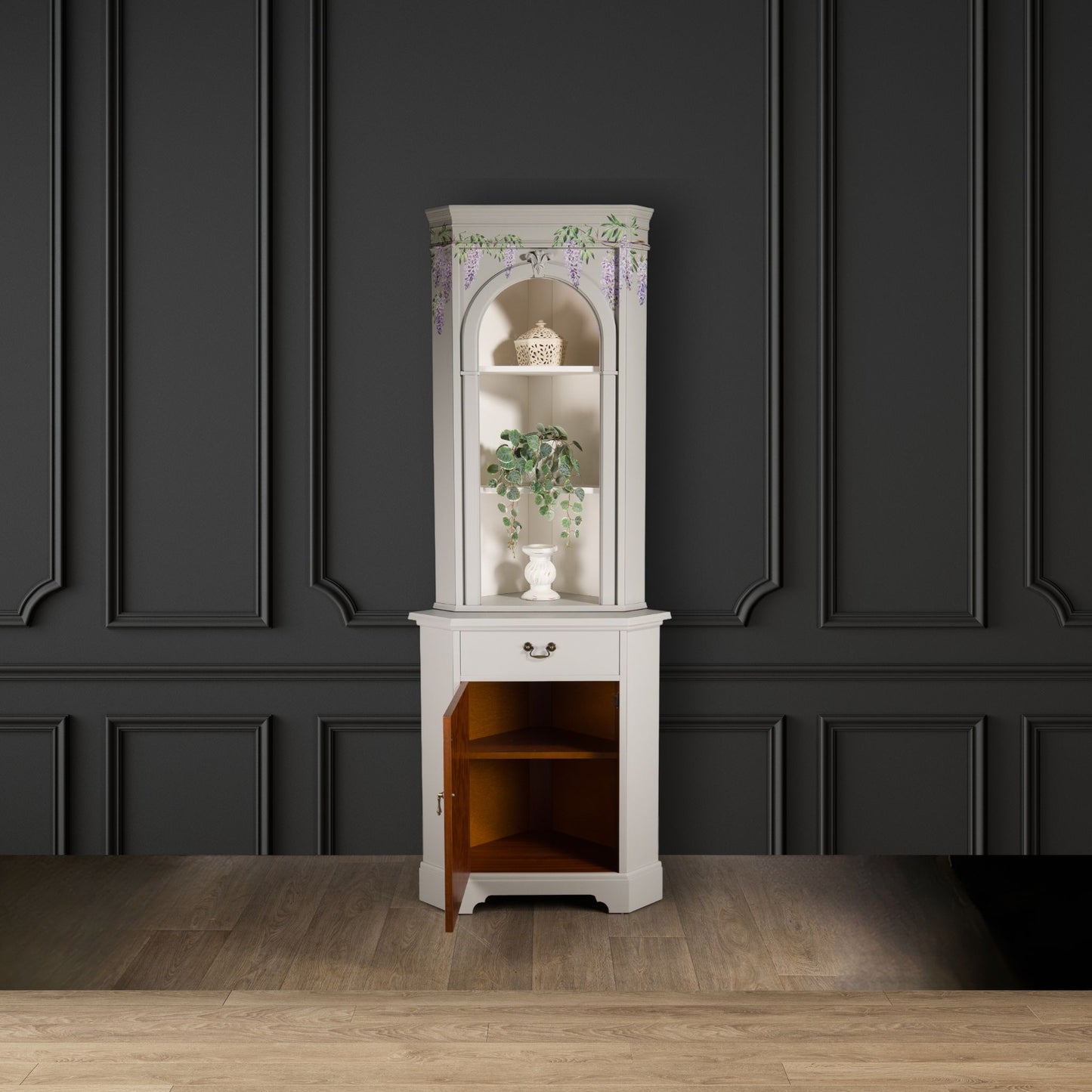 Vintage Upcycled Corner Cabinet