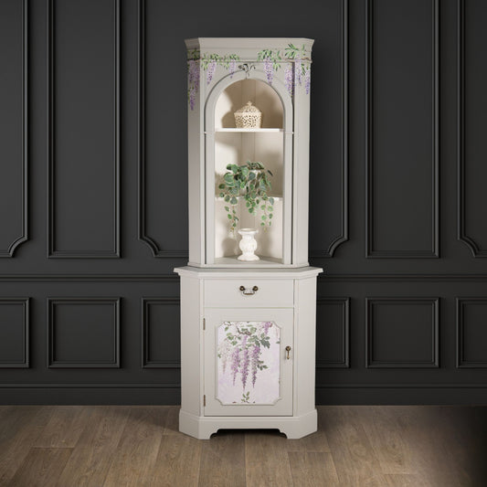 Vintage Upcycled Corner Cabinet