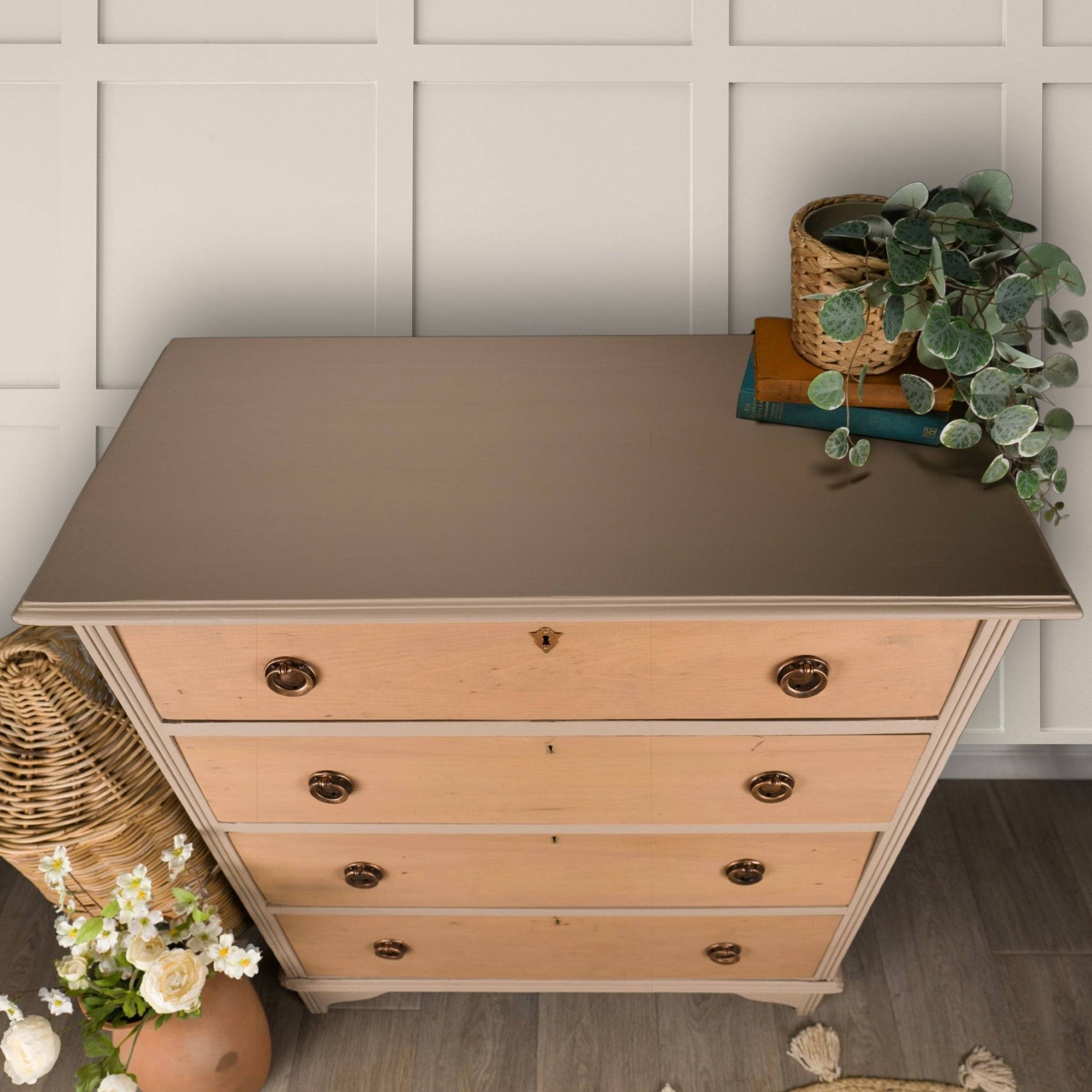 Vintage Upcycled Solid Hardwood Chest of Drawers