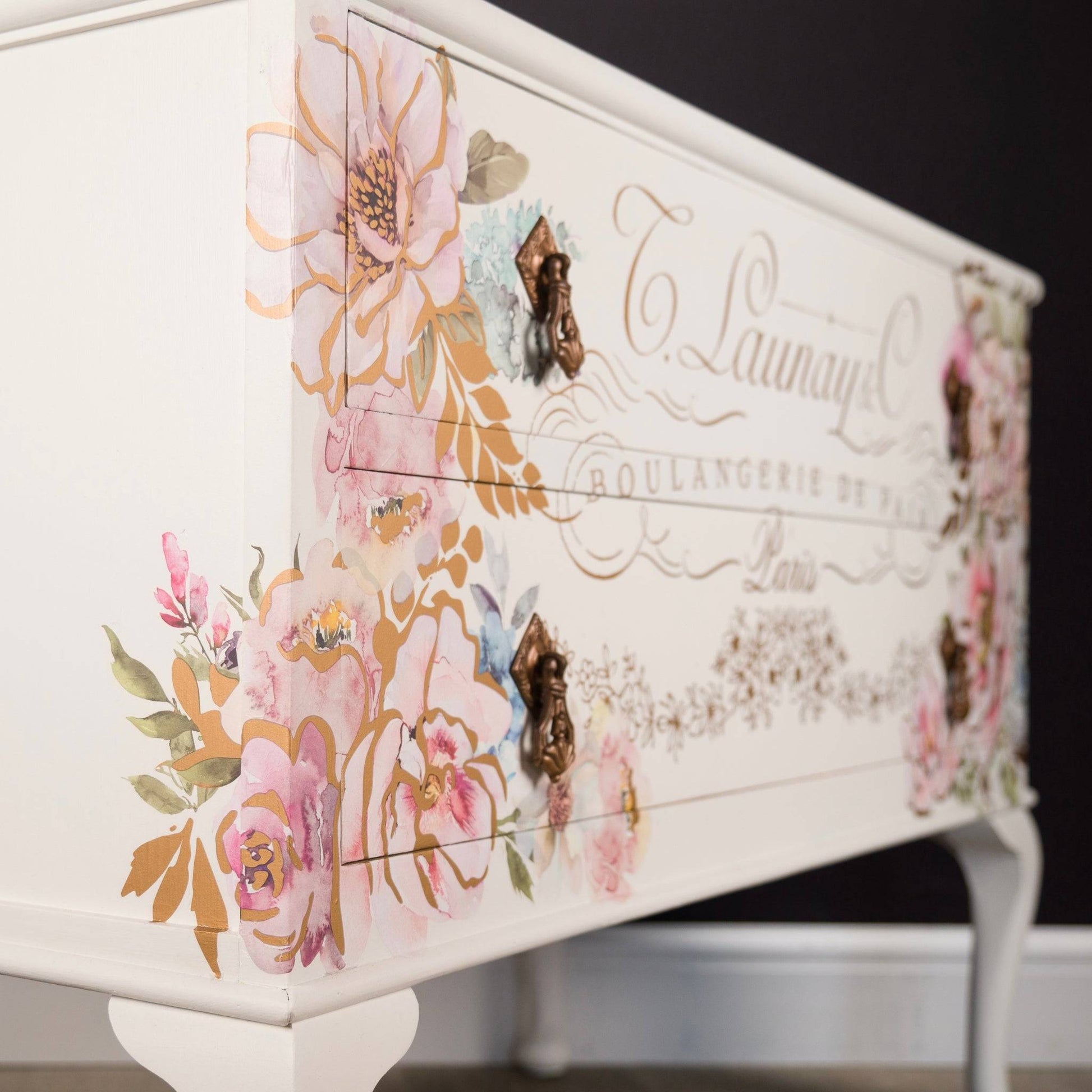 Vintage Upcycled White Chest of Drawers