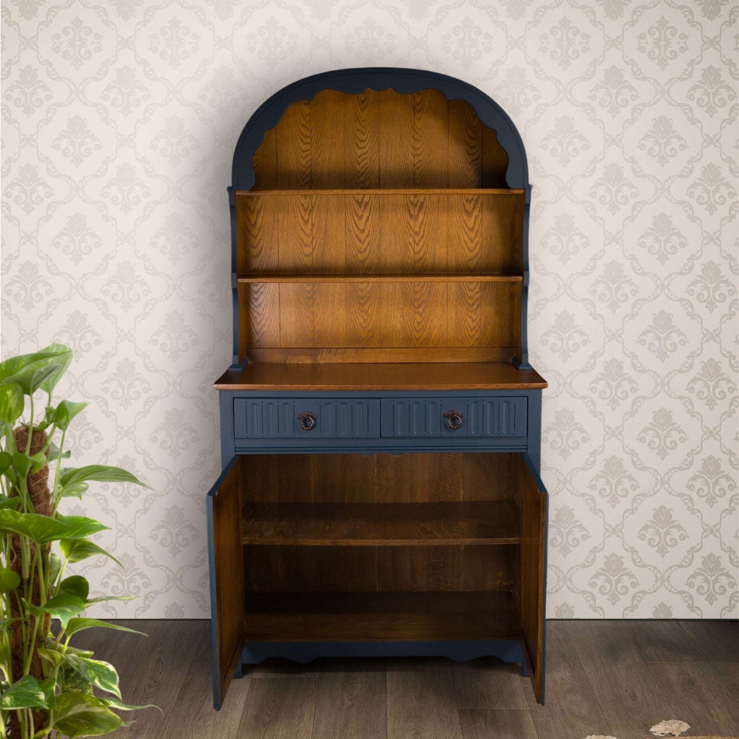 Solid Oak Vintage Upcycled Kitchen Dutch Dresser