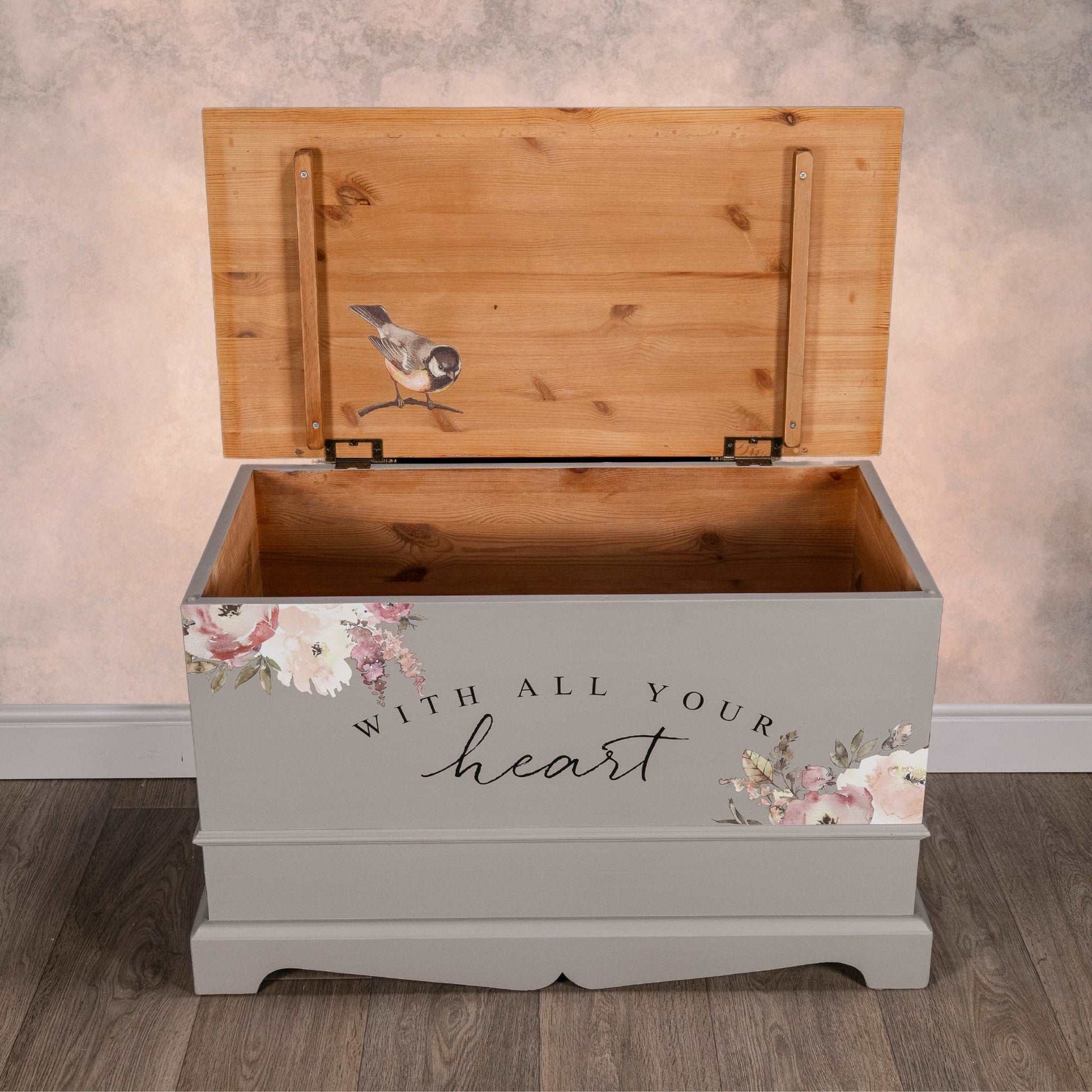 Solid Pine Painted Blanket Box