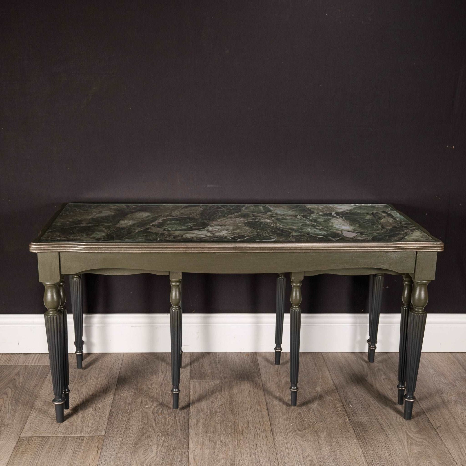 Vintage Green Nesting Coffee Tables
