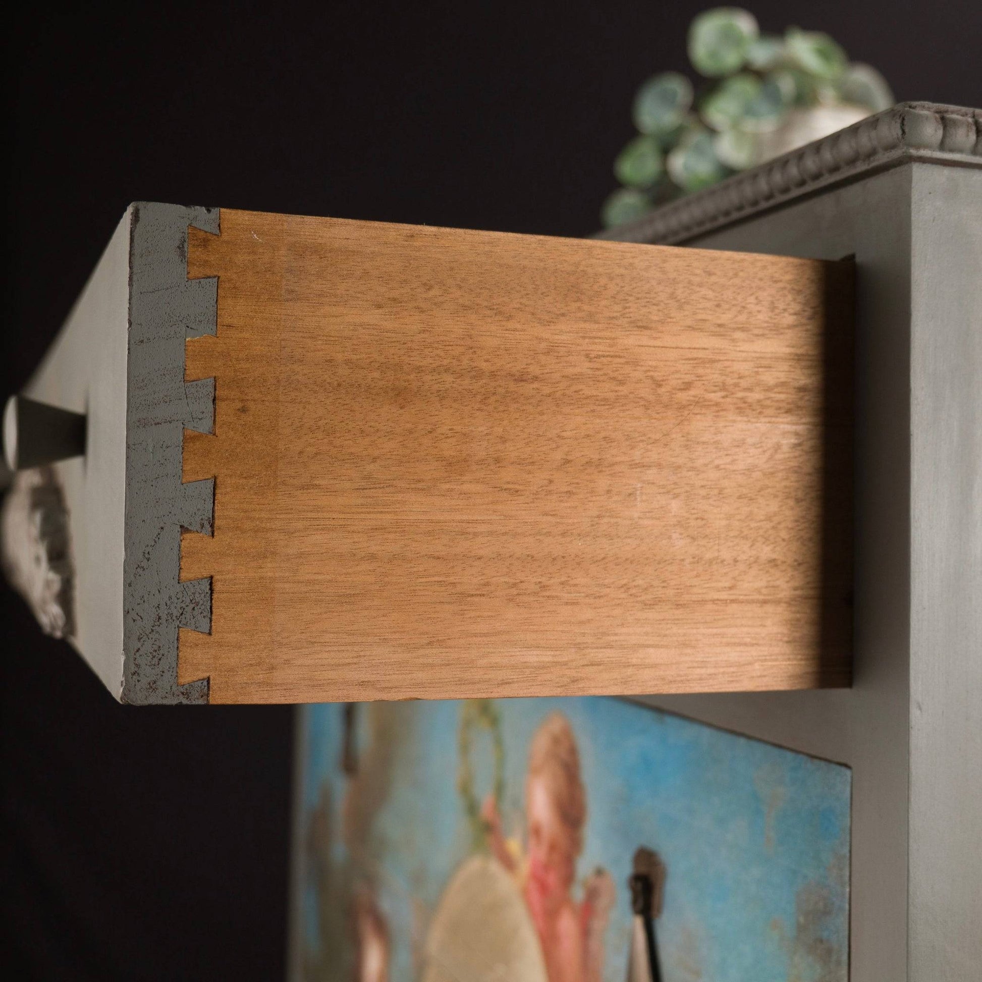 Vintage Upcycled Decoupage Cabinet