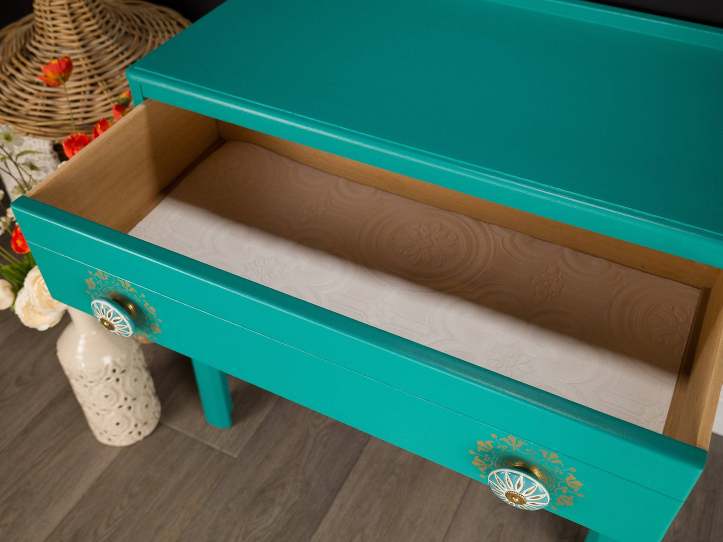 Vintage Upcycled MCM Mid Century Lebus Chest of Drawers