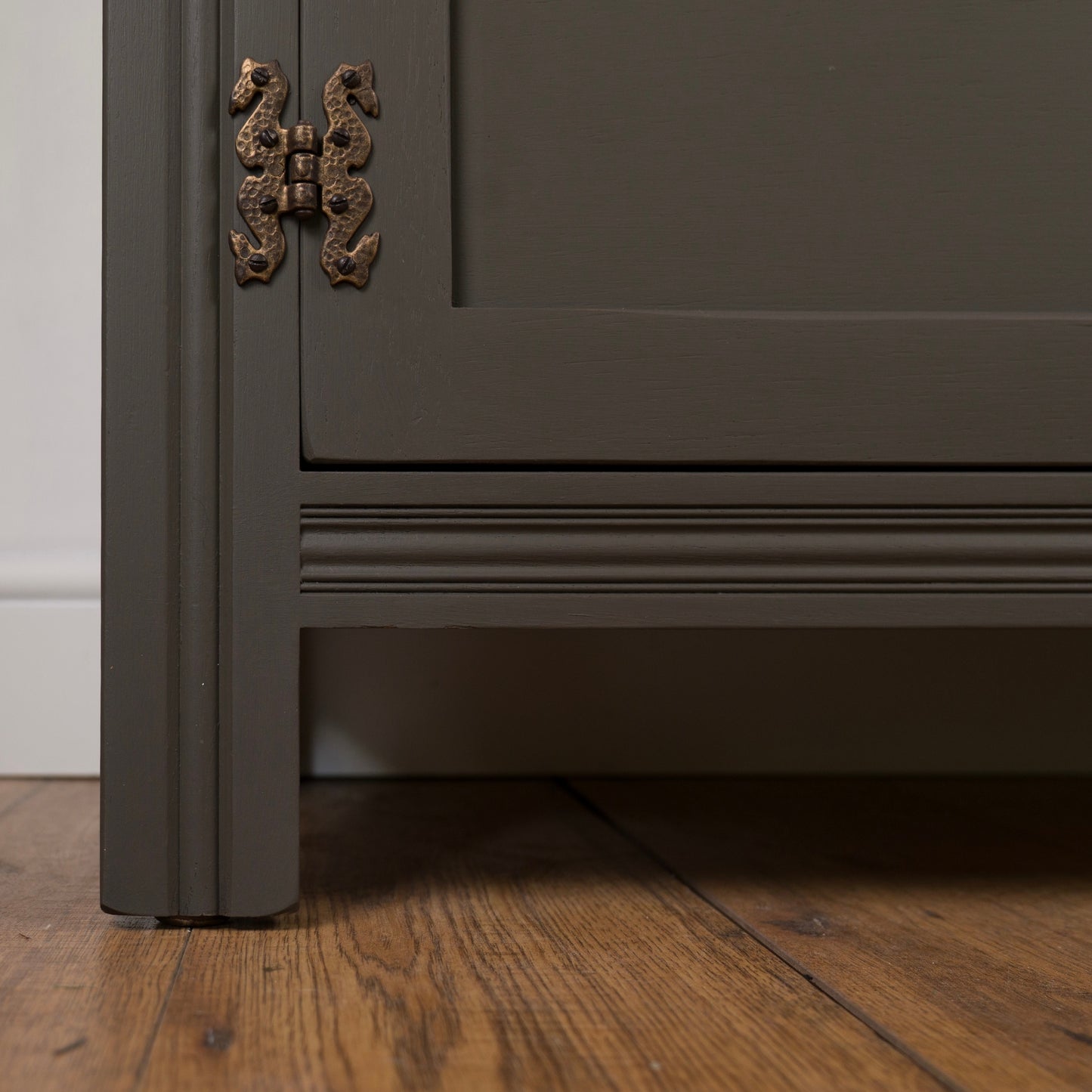 Vintage Oak Upcycled Grey Hand-Painted Sideboard