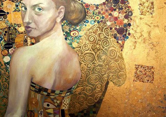Beautiful Woman in Gold