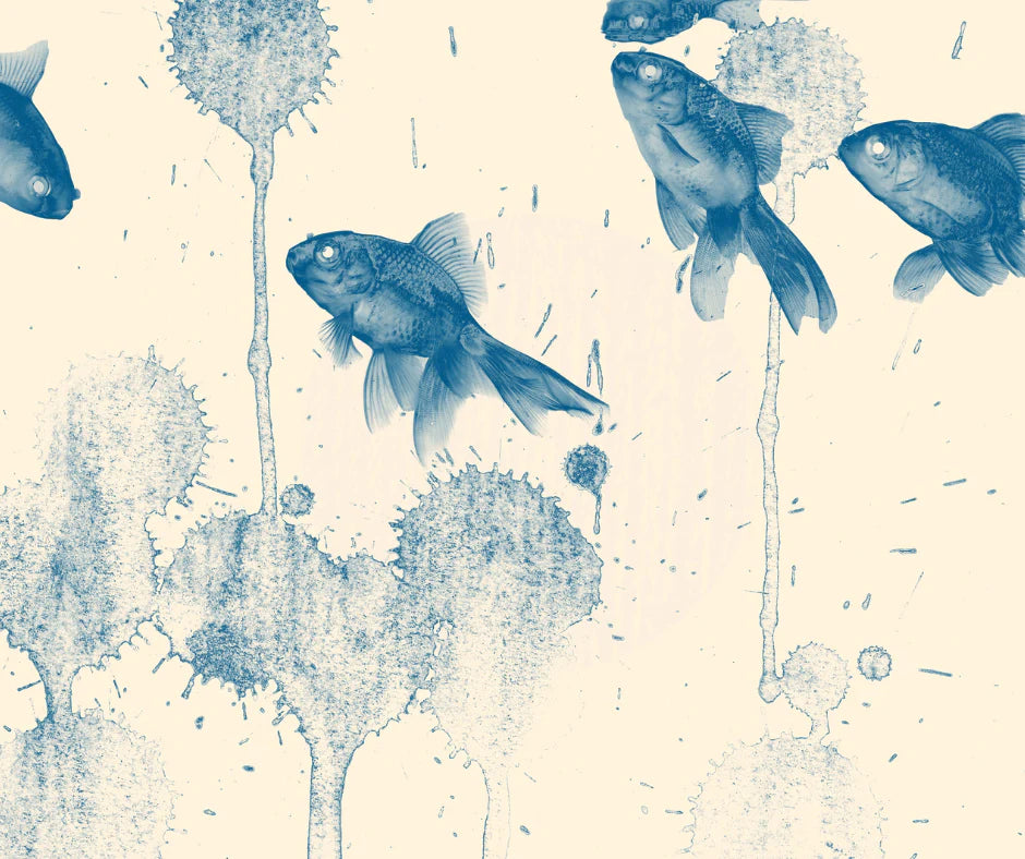 Mint by Michelle Decoupage Paper - Blue Fish
